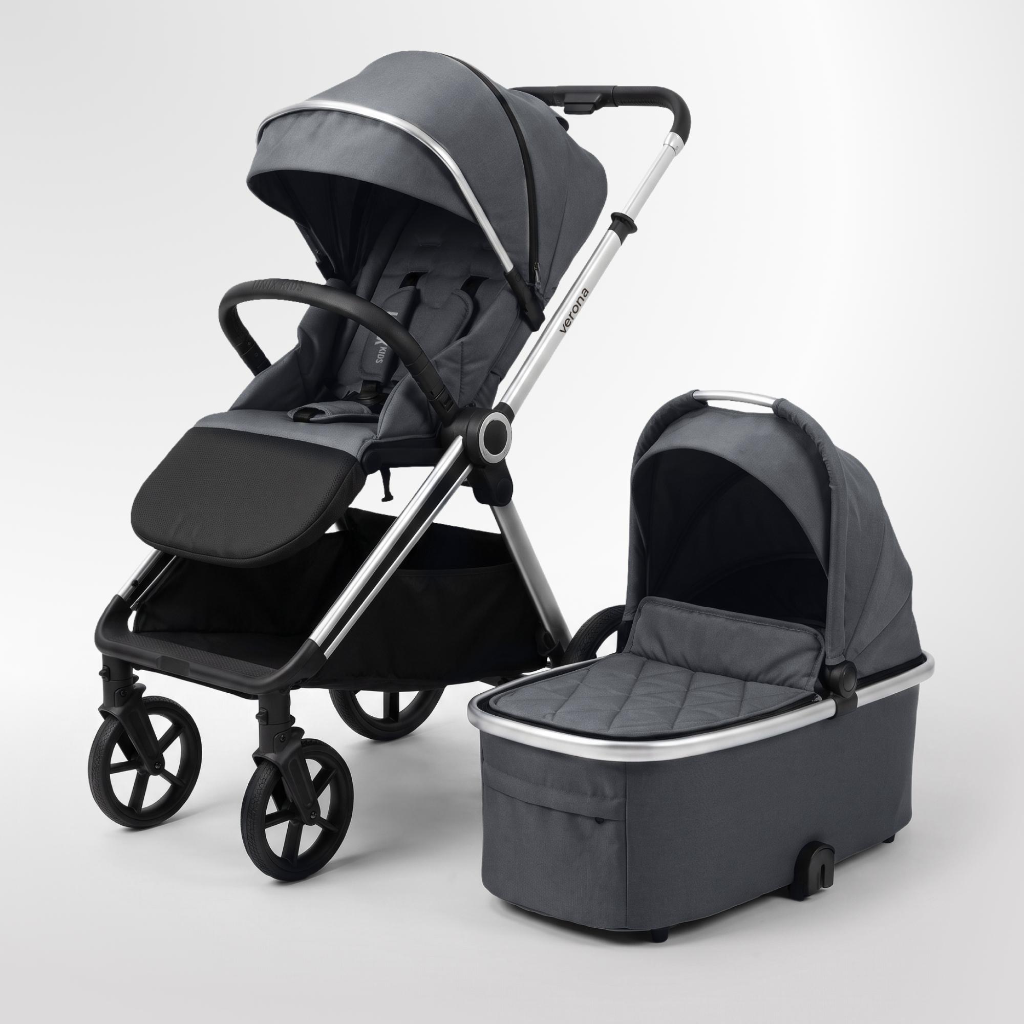 Коляска 2 в 1 UNIX Kids Verona / Верона тёмно-серый