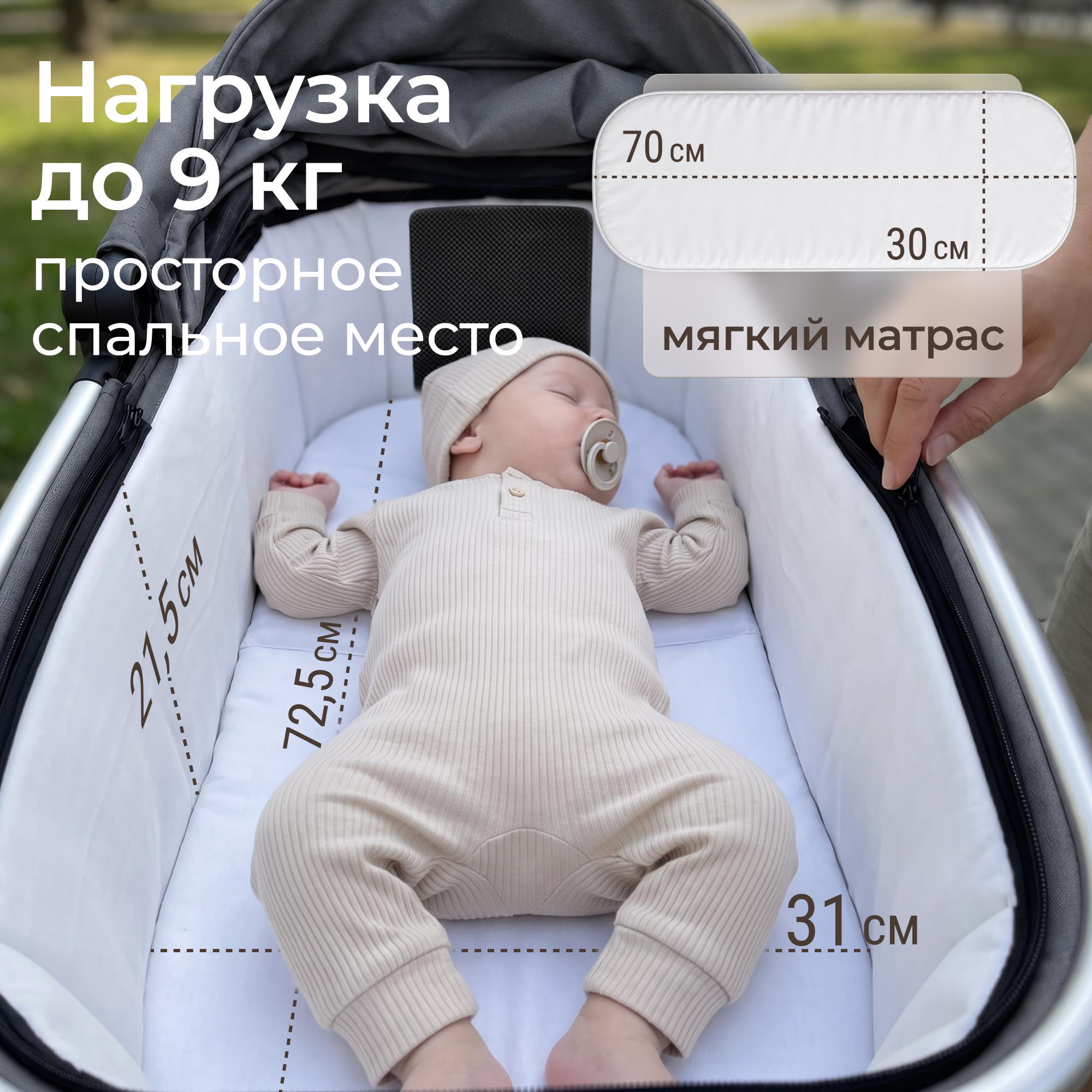 Коляска 2 в 1 UNIX Kids Verona / Верона тёмно-серый